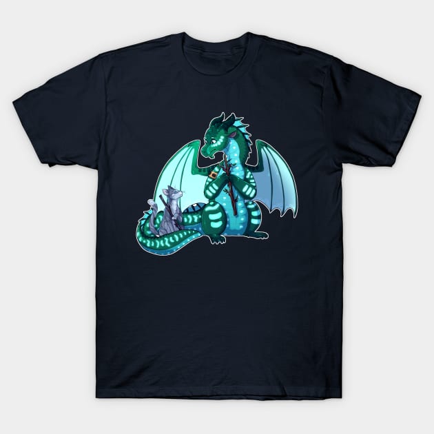 Wings of Fire & Warriors - Turtle and Jayfeather - Stick Bois T-Shirt by Biohazardia